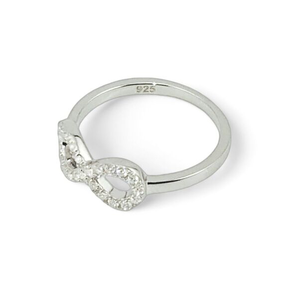 Sterling Silver Infinity CZ Ring - Picture 2 of 6
